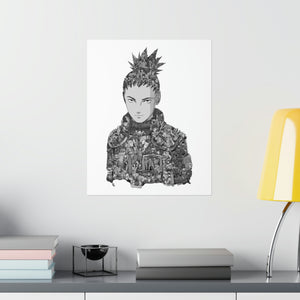 SHIKAMARU BLACK & WHITE POSTER SHIKAMARU BLACK & WHITE POSTER