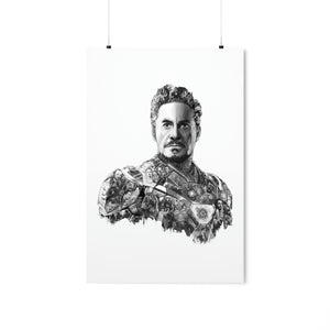 IRON MAN BLACK & WHITE POSTER IRON MAN BLACK & WHITE POSTER
