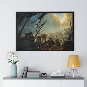 BATTLE OF THE PELENNOR FIELDS FRAMED POSTER BATTLE OF THE PELENNOR FIELDS FRAMED POSTER