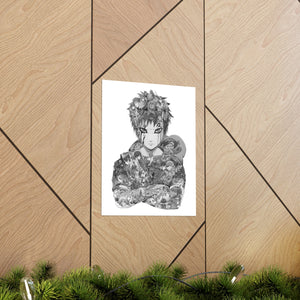GAARA BLACK & WHITE POSTER GAARA BLACK & WHITE POSTER
