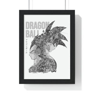 GOKU VEGETA BLACK & WHITE FRAMED POSTER GOKU VEGETA BLACK & WHITE FRAMED POSTER