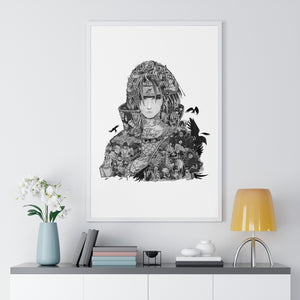 ITACHI BLACK & WHITE FRAMED POSTER ITACHI BLACK & WHITE FRAMED POSTER