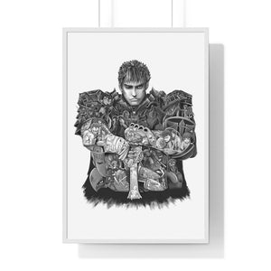 GUTS BLACK & WHITE FRAMED POSTER GUTS BLACK & WHITE FRAMED POSTER