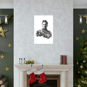 IRON MAN BLACK & WHITE POSTER IRON MAN BLACK & WHITE POSTER