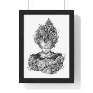 VEGETA BLACK & WHITE FRAMED POSTER VEGETA BLACK & WHITE FRAMED POSTER