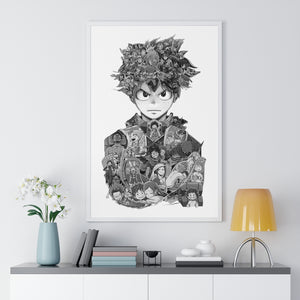 DEKU BLACK & WHITE FRAMED POSTER DEKU BLACK & WHITE FRAMED POSTER