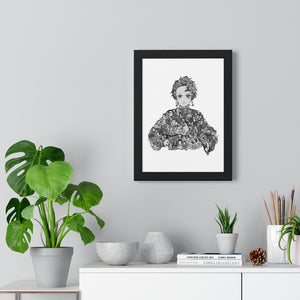 TANRJIO BLACK & WHITE FRAMED POSTER TANRJIO BLACK & WHITE FRAMED POSTER