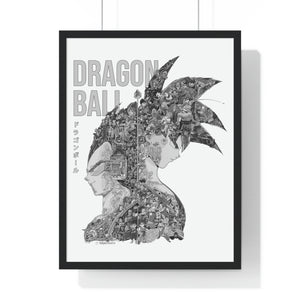 GOKU VEGETA BLACK & WHITE FRAMED POSTER GOKU VEGETA BLACK & WHITE FRAMED POSTER