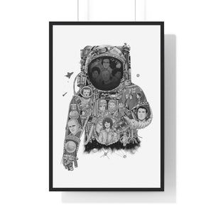 ASTRONAUT BLACK & WHITE FRAMED POSTER ASTRONAUT BLACK & WHITE FRAMED POSTER