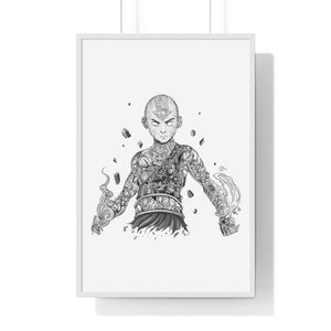 AANG BLACK & WHITE FRAMED POSTER AANG BLACK & WHITE FRAMED POSTER