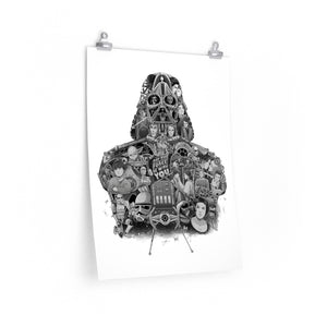 DARTH VADER BLACK & WHITE POSTER DARTH VADER BLACK & WHITE POSTER