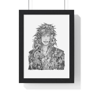 JIRAIYA BLACK & WHITE FRAMED POSTER JIRAIYA BLACK & WHITE FRAMED POSTER