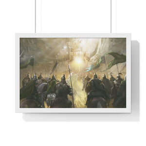 BATTLE OF HELM'S DEEP FRAMED POSTER BATTLE OF HELM'S DEEP FRAMED POSTER