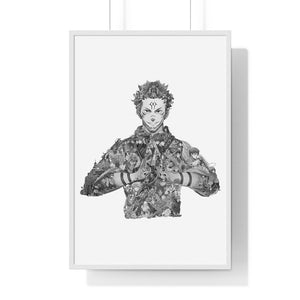 SUKUNA BLACK & WHITE FRAMED POSTER SUKUNA BLACK & WHITE FRAMED POSTER