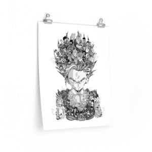 GOHAN BLACK & WHITE POSTER GOHAN BLACK & WHITE POSTER