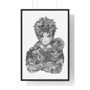 GAARA BLACK & WHITE FRAMED POSTER GAARA BLACK & WHITE FRAMED POSTER