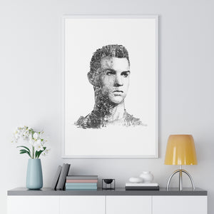 RONALDO BLACK & WHITE FRAMED POSTER RONALDO BLACK & WHITE FRAMED POSTER