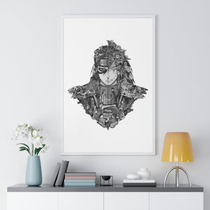 HASHIRAMA - MADARA BLACK & WHITE FRAMED POSTER HASHIRAMA - MADARA BLACK & WHITE FRAMED POSTER