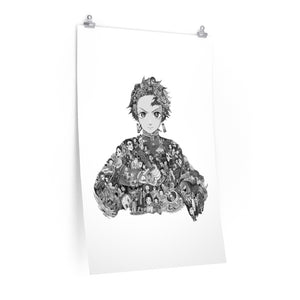 TANJIRO BLACK & WHITE POSTER TANJIRO BLACK & WHITE POSTER