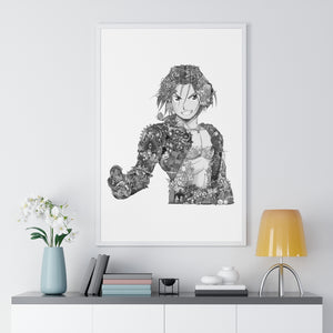 EDWARD ELRIC BLACK & WHITE FRAMED POSTER EDWARD ELRIC BLACK & WHITE FRAMED POSTER