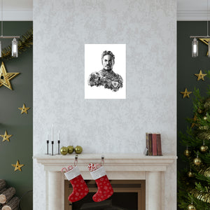 IRON MAN BLACK & WHITE POSTER IRON MAN BLACK & WHITE POSTER