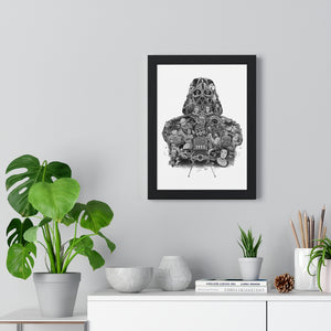 DARTH VADER BLACK & WHITE FRAMED POSTER DARTH VADER BLACK & WHITE FRAMED POSTER