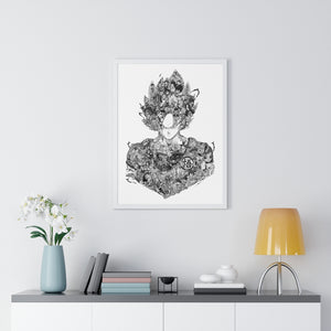GOKU BLACK & WHITE FRAMED POSTER GOKU BLACK & WHITE FRAMED POSTER