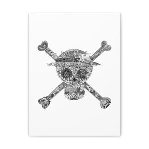 MUGIWARA JOLLY ROGER BLACK & WHITE CANVAS (WHITE BG) MUGIWARA JOLLY ROGER BLACK & WHITE CANVAS (WHITE BG)