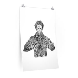 SUKUNA BLACK & WHITE POSTER SUKUNA BLACK & WHITE POSTER