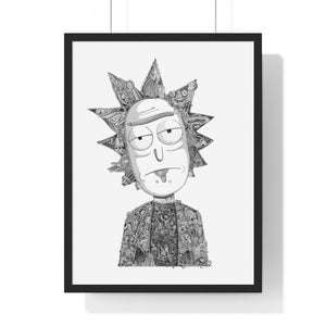 RICK BLACK & WHITE FRAMED POSTER RICK BLACK & WHITE FRAMED POSTER
