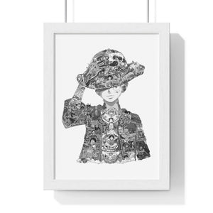 LUFFY BLACK & WHITE FRAMED POSTER LUFFY BLACK & WHITE FRAMED POSTER