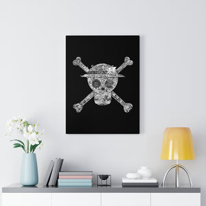 MUGIWARA JOLLY ROGER BLACK & WHITE CANVAS MUGIWARA JOLLY ROGER BLACK & WHITE CANVAS