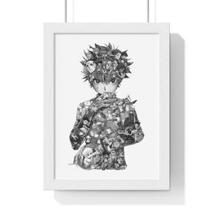 KILLUA BLACK & WHITE FRAMED POSTER KILLUA BLACK & WHITE FRAMED POSTER