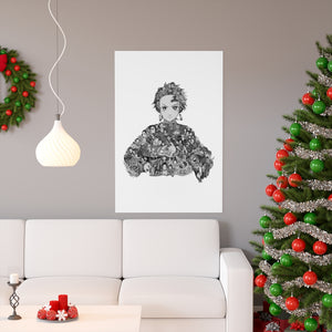 TANJIRO BLACK & WHITE POSTER TANJIRO BLACK & WHITE POSTER