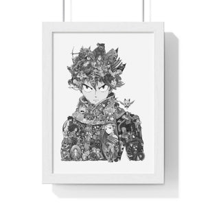 NATSU BLACK & WHITE FRAMED POSTER NATSU BLACK & WHITE FRAMED POSTER