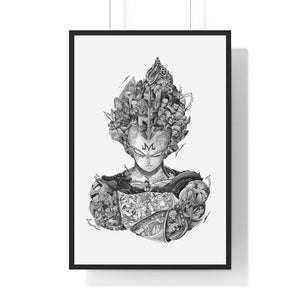 VEGETA BLACK & WHITE FRAMED POSTER VEGETA BLACK & WHITE FRAMED POSTER