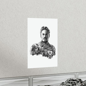 IRON MAN BLACK & WHITE POSTER IRON MAN BLACK & WHITE POSTER
