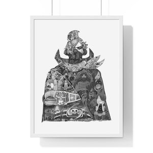 SANJI BLACK & WHITE FRAMED POSTER SANJI BLACK & WHITE FRAMED POSTER