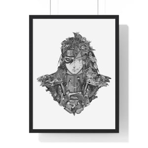 HASHIRAMA - MADARA BLACK & WHITE FRAMED POSTER HASHIRAMA - MADARA BLACK & WHITE FRAMED POSTER