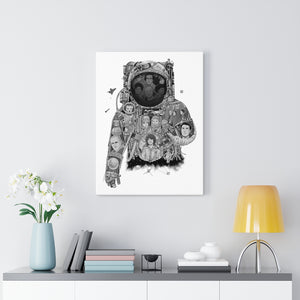 ASTRONAUT BLACK & WHITE CANVAS ASTRONAUT BLACK & WHITE CANVAS