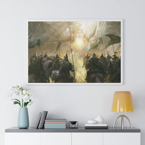 BATTLE OF HELM'S DEEP FRAMED POSTER BATTLE OF HELM'S DEEP FRAMED POSTER